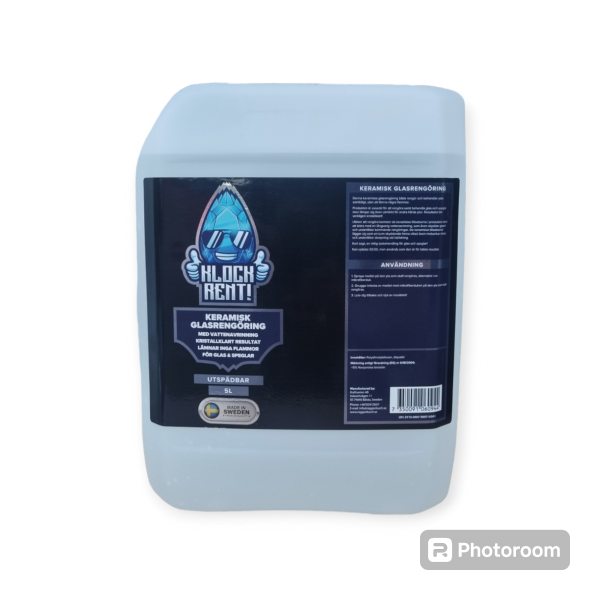 KLOCKRENT! Keramiskt Glasrengöring 5L